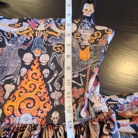 Blackmilk Limited Tibetan Deities Tie the Knott Midi Dress, XS - Picture 5 of 9
